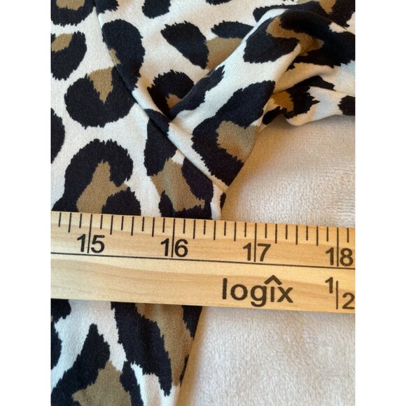 Gaze Womens Leopard Print Long Sleeve Shirt Small Fall Trend - Picture 4 of 6